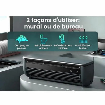 Mini Refroidisseur d'Air Mural avec Télécommande – Noir