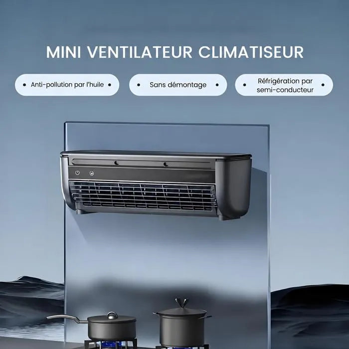 Mini Refroidisseur d'Air Mural avec Télécommande – Noir